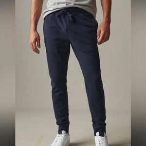American Giant drawstring waist blue terry joggers